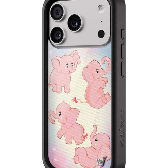 Wildflower iPhone case 18 Pro Pink Elephants Animal Cute