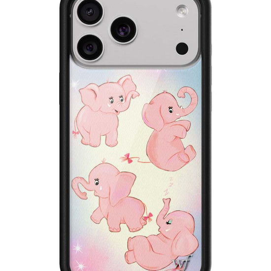 Wildflower iPhone case 18 Pro Max Pink Elephants Animal Cute
