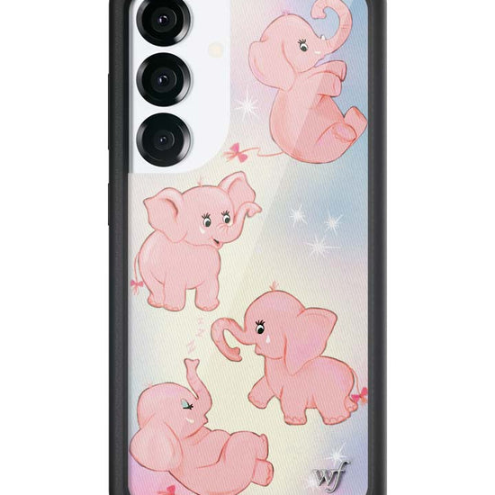 Wildflower Galaxy S25 case Pink Elephants Animal Cute