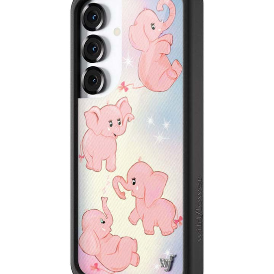 Wildflower Galaxy S25 case Pink Elephants Animal Cute