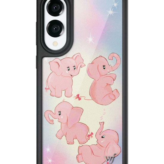 Wildflower Galaxy S25 case Edge Pink Elephants Animal Cute