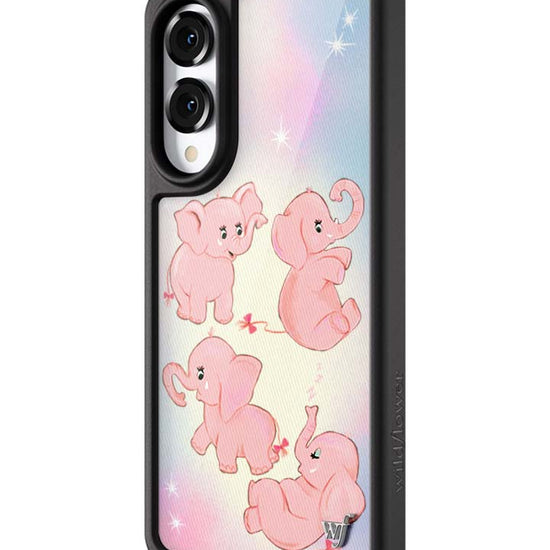 Wildflower Galaxy S25 case Edge Pink Elephants Animal Cute