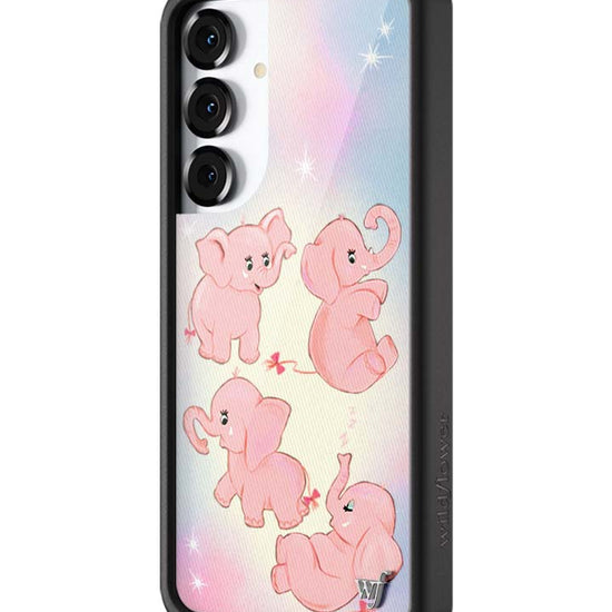 Wildflower Galaxy S25 case Plus Pink Elephants Animal Cute