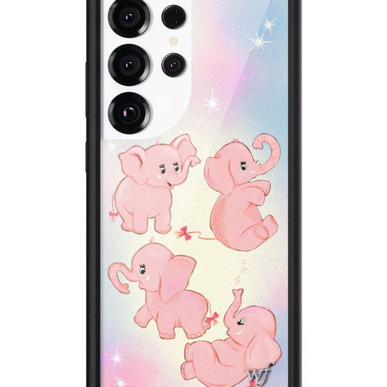 Wildflower Galaxy S25 case Ultra Pink Elephants Animal Cute