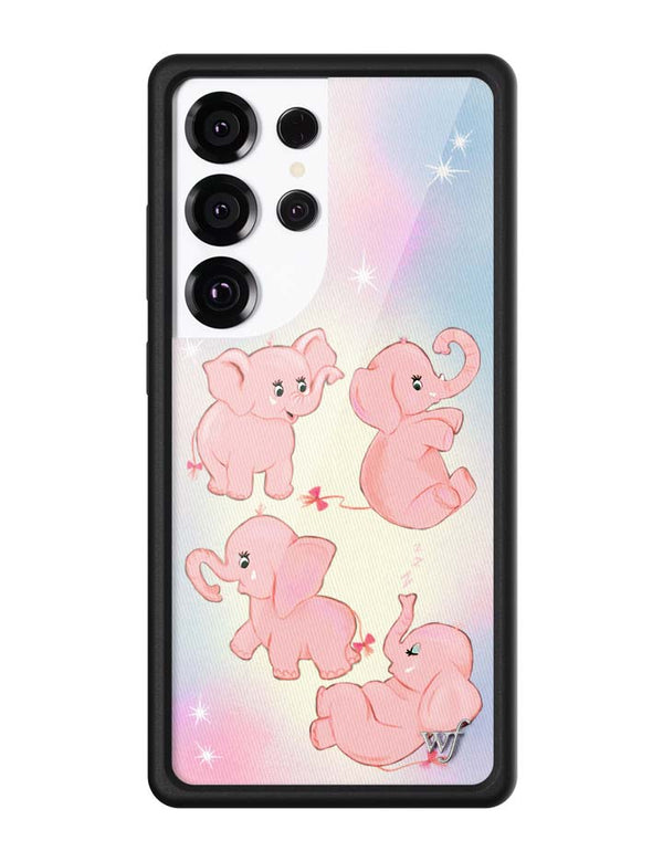 Wildflower Galaxy S25 case Ultra Pink Elephants Animal Cute
