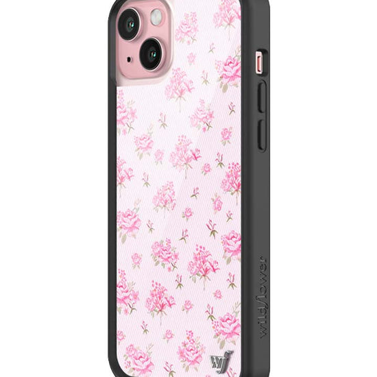 Wildflower iPhone case 15 Plus Forget Me Not Floral Pink Cute