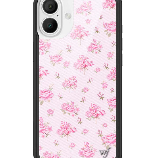 Wildflower iPhone case 16 Plus Forget Me Not Floral Pink Cute