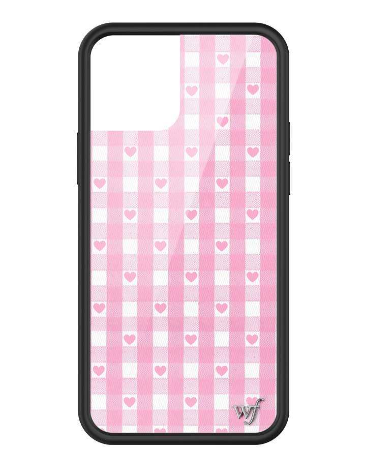 Pink Gingham Hearts iPhone Case iPhone 12/12 Pro Pink Gingham Hearts iPhone Case iPhone 12/12 Pro