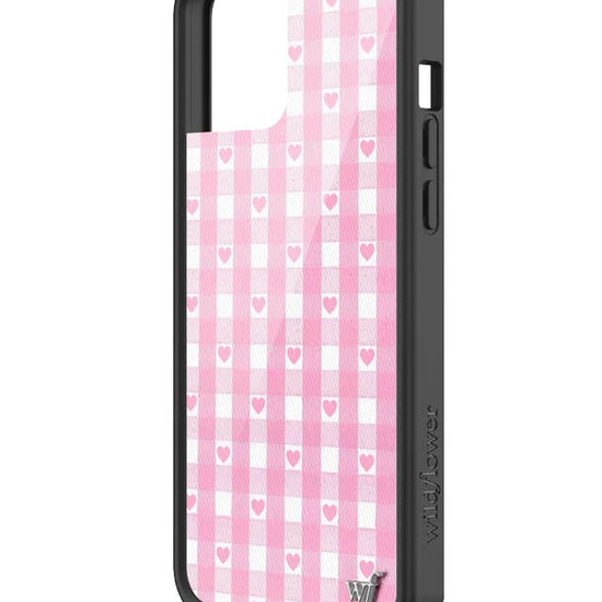 Wildflower iPhone case 12 Pro Max Pink Gingham Hearts Vintage Cute Classic 2