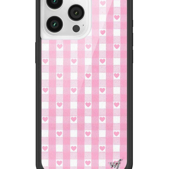 Pink Gingham Hearts iPhone case iPhone 15 Plus Pink Gingham Hearts iPhone case iPhone 15 Plus