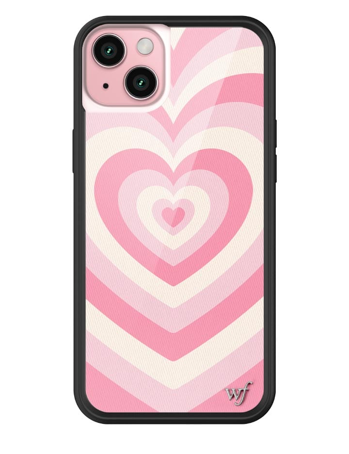 Wildflower iPhone case 15 Plus Latte Love Rose Pink Cute
