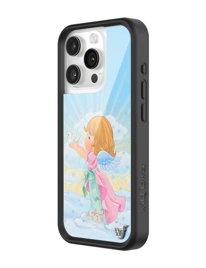 Wildflower iPhone case 15 Pro Precious Moments Angel Sweet Blue