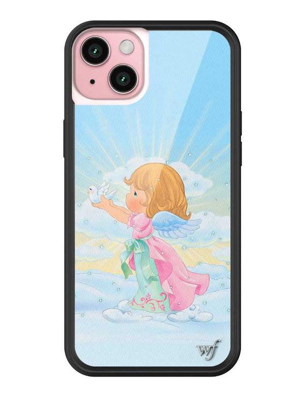 Wildflower iPhone case 15 Plus Precious Moments Angel Sweet Blue