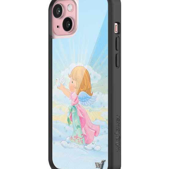 Wildflower iPhone case 15 Plus Precious Moments Angel Sweet Blue