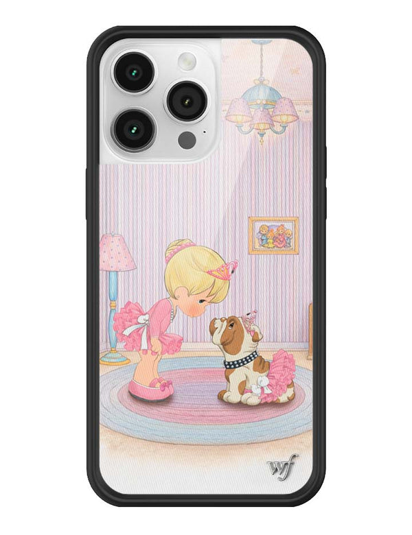 Wildflower iPhone case 14 Pro Max Precious Moments Ballerina Bulldog Pink Cute