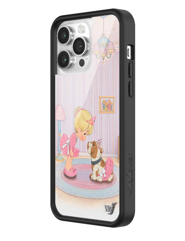 Wildflower iPhone case 14 Pro Max Precious Moments Ballerina Bulldog Pink Cute
