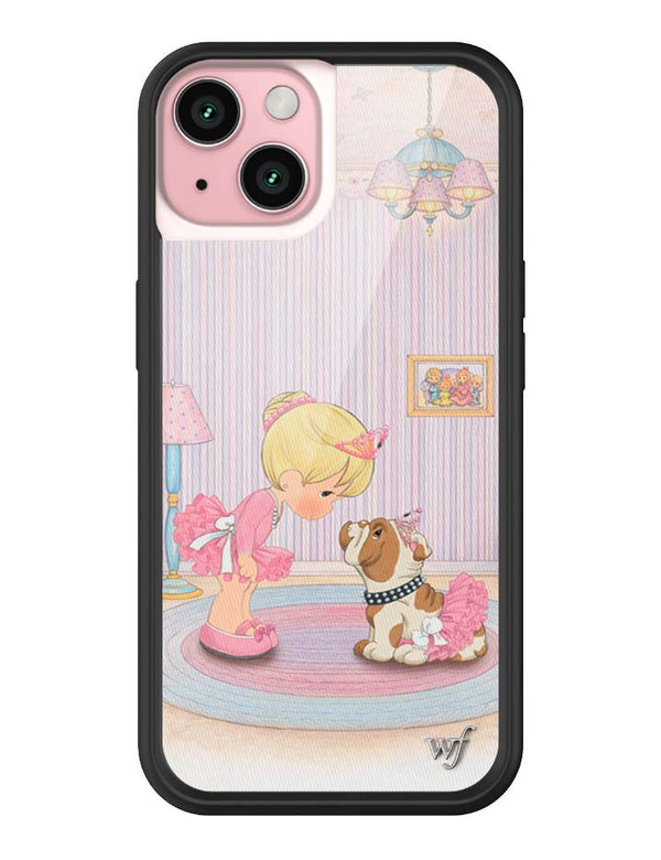 Wildflower iPhone case 15 Precious Moments Ballerina Bulldog Pink Cute
