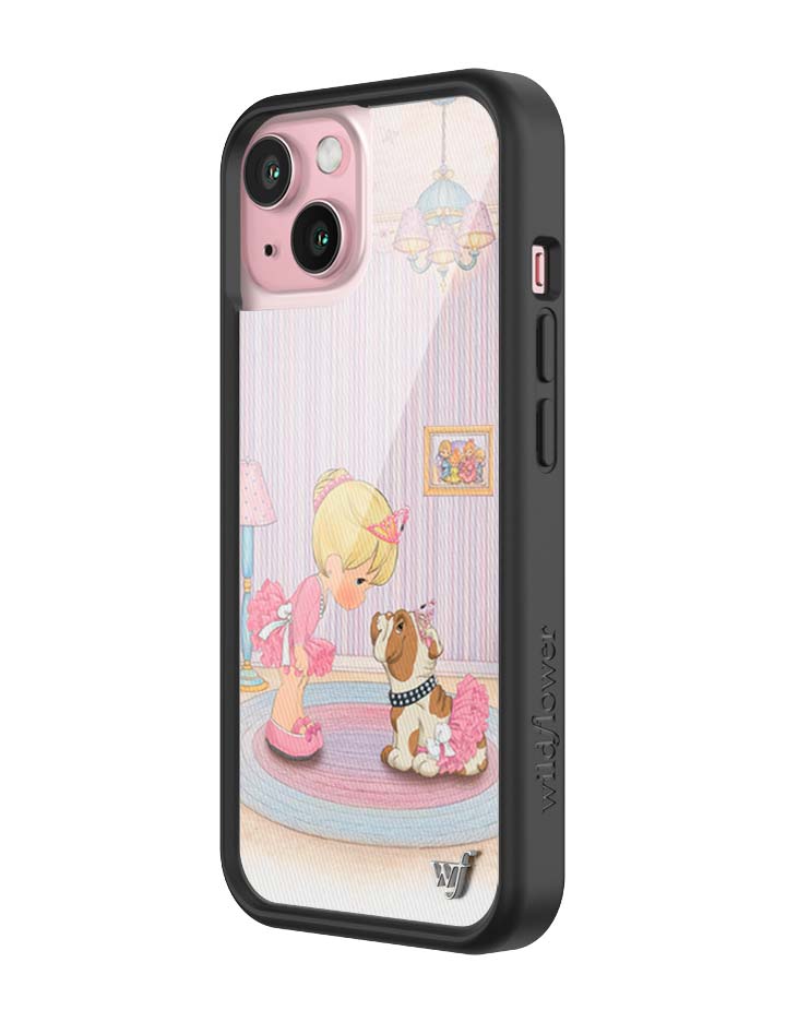 Wildflower iPhone case 15 Precious Moments Ballerina Bulldog Pink Cute
