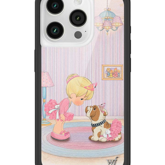 Wildflower iPhone case 15 Pro Precious Moments Ballerina Bulldog Pink Cute