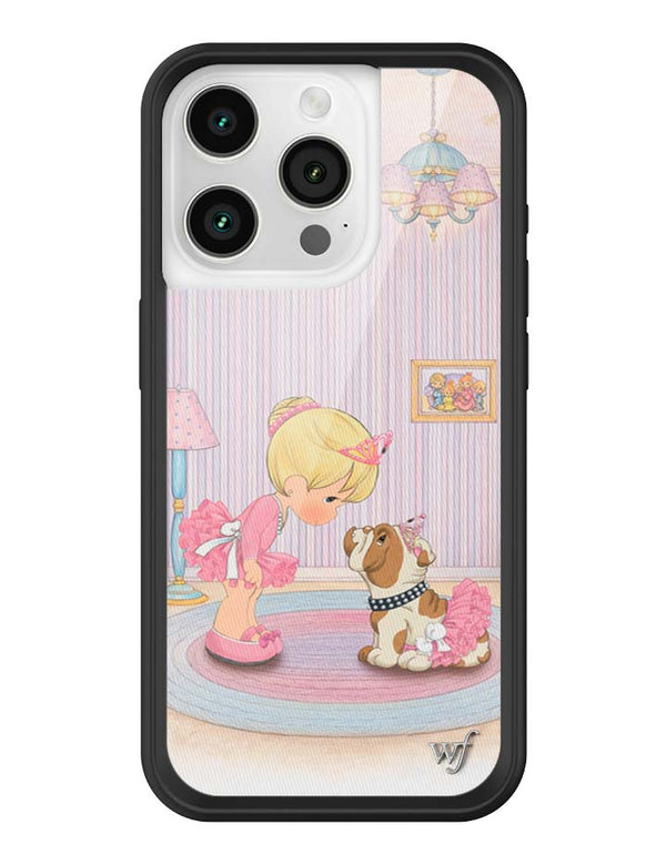 Wildflower iPhone case 15 Pro Precious Moments Ballerina Bulldog Pink Cute