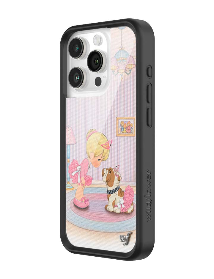 Wildflower iPhone case 15 Pro Precious Moments Ballerina Bulldog Pink Cute