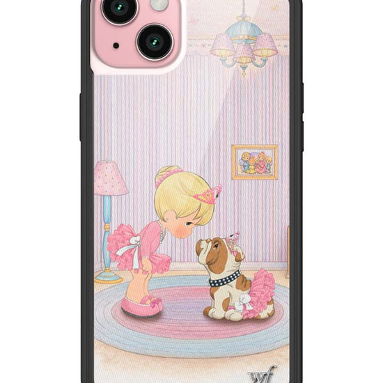 Wildflower iPhone case 15 Plus Precious Moments Ballerina Bulldog Pink Cute