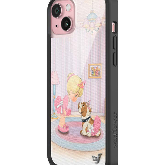 Wildflower iPhone case 15 Plus Precious Moments Ballerina Bulldog Pink Cute