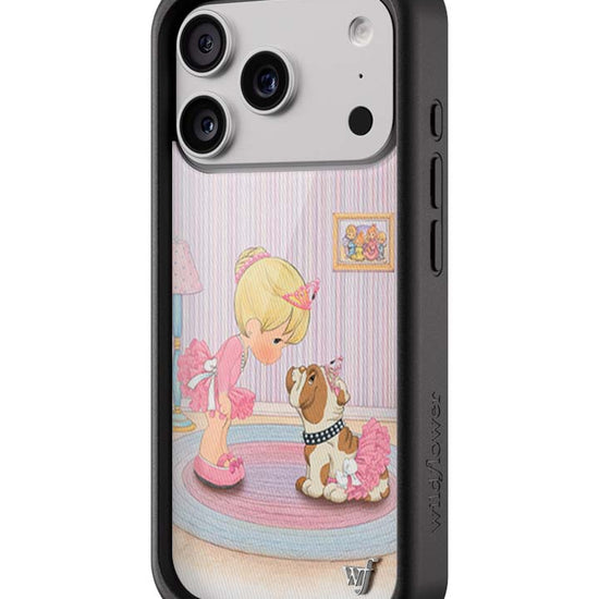 Wildflower iPhone case 18 Pro Precious Moments Ballerina Bulldog Pink Cute