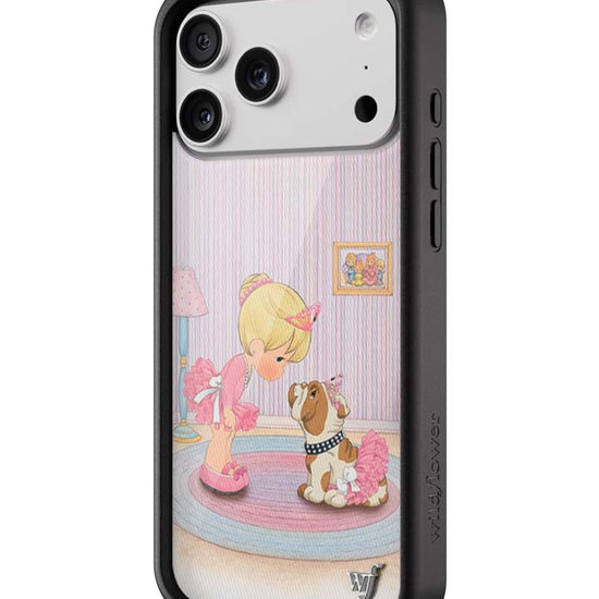 Wildflower iPhone case 18 Pro Max Precious Moments Ballerina Bulldog Pink Cute