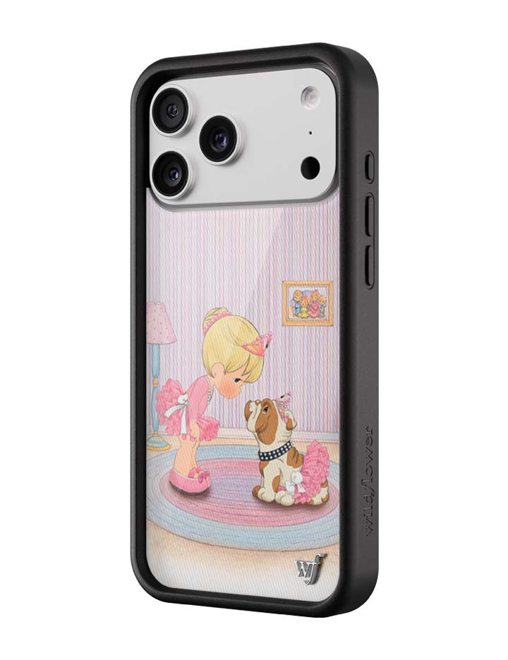 Wildflower iPhone case 18 Pro Max Precious Moments Ballerina Bulldog Pink Cute
