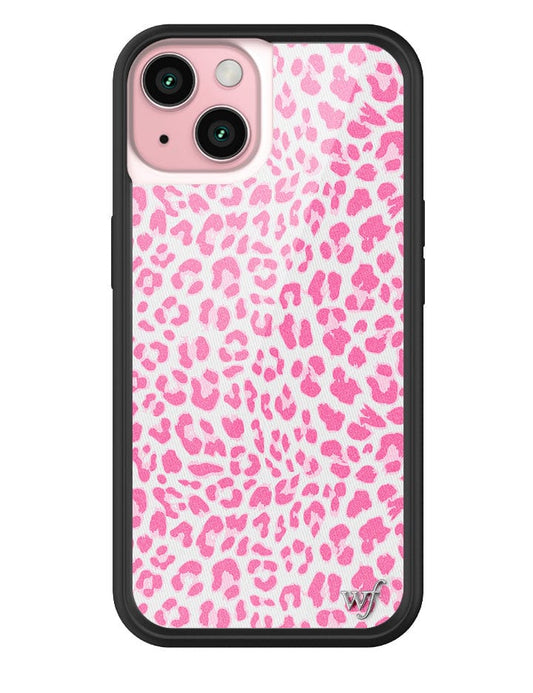 wildflower pink meow iphone 15 case