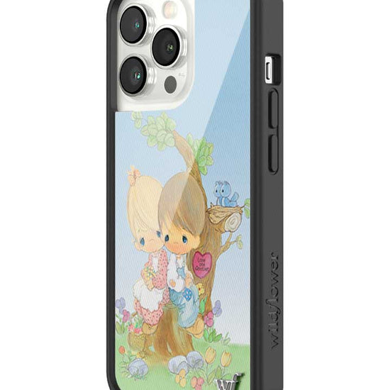 Wildflower iPhone case 13 Pro Precious Moments Love One Another Sweet Blue