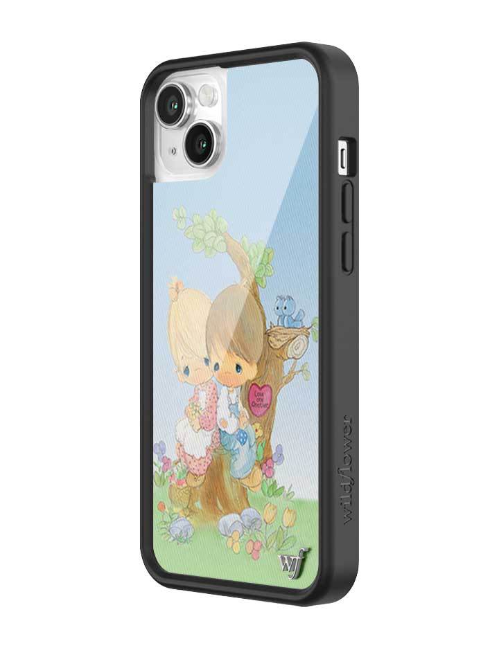 Wildflower iPhone case 14 Precious Moments Love One Another Sweet Blue