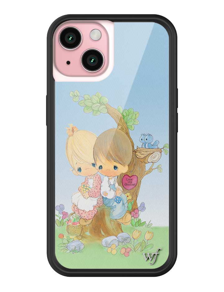 Wildflower iPhone case 15 Precious Moments Love One Another Sweet Blue