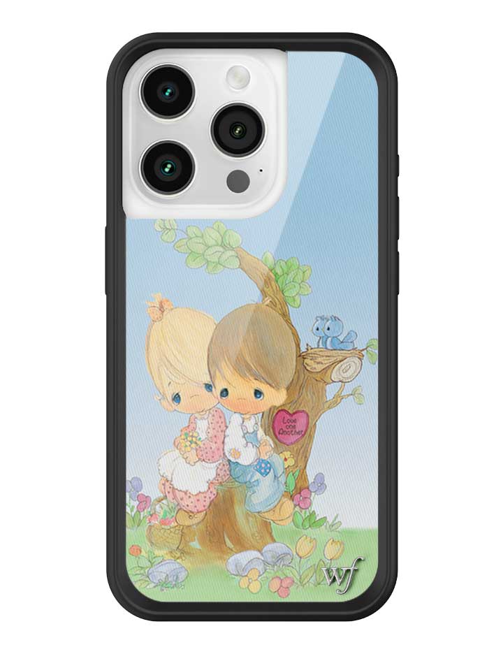 Wildflower iPhone case 15 Pro Precious Moments Love One Another Sweet Blue