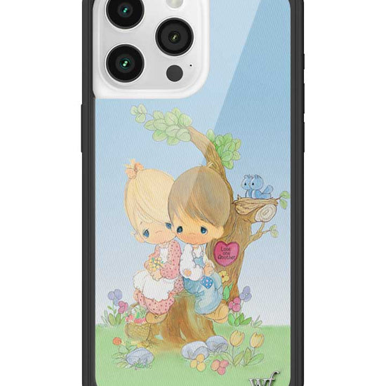 Wildflower iPhone case 15 Pro Max Precious Moments Love One Another Sweet Blue