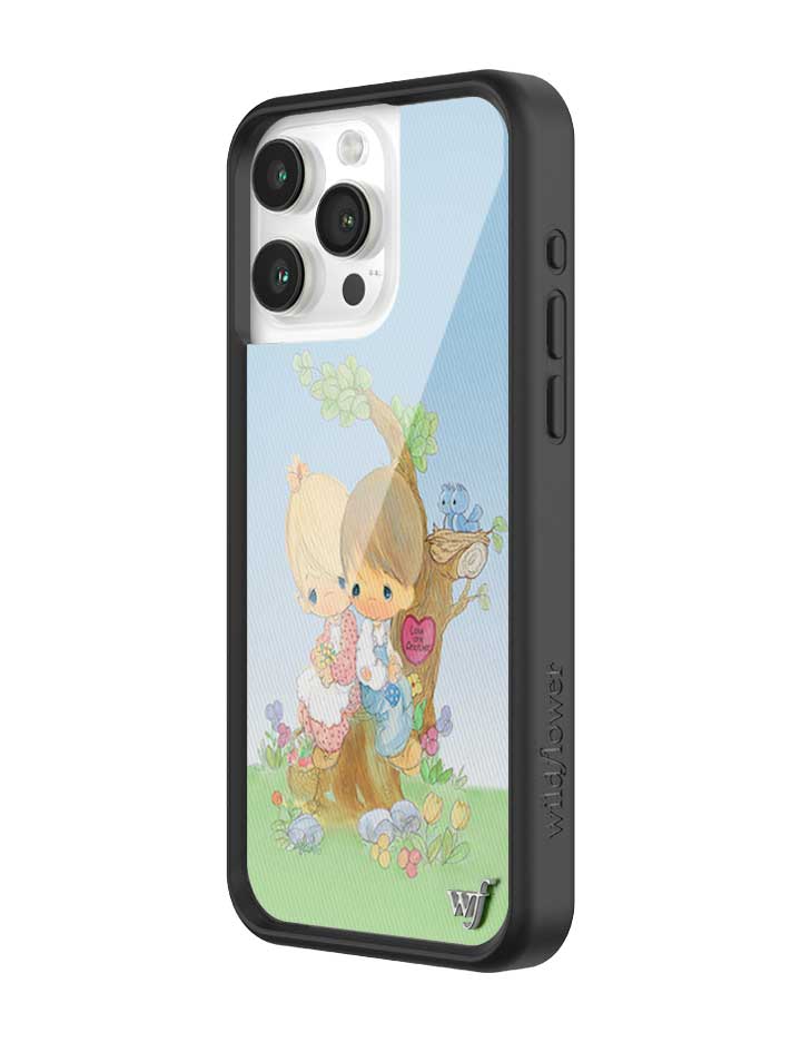 Wildflower iPhone case 15 Pro Max Precious Moments Love One Another Sweet Blue