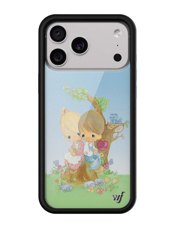 Wildflower iPhone case 18 Pro Max Precious Moments Love One Another Sweet Blue