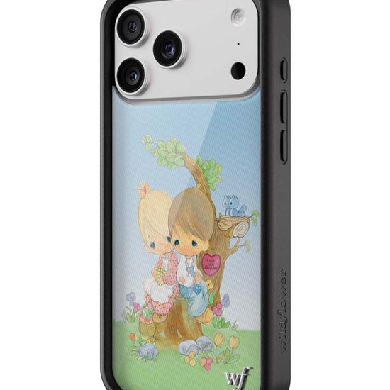 Wildflower iPhone case 18 Pro Max Precious Moments Love One Another Sweet Blue