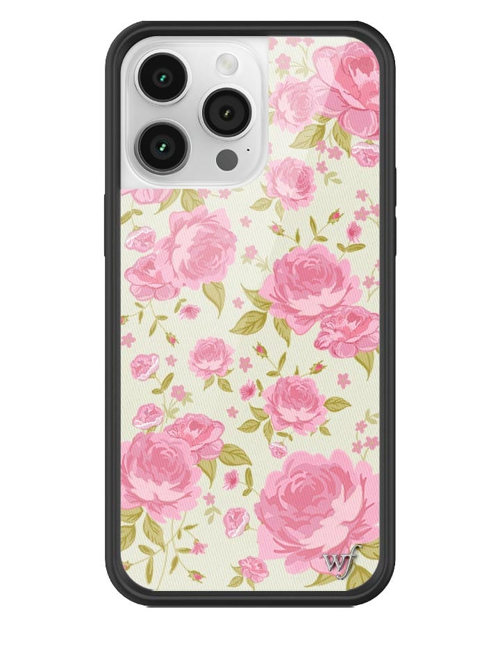 Funda Para IPhone 14 Pro Max Wildflower Rosa, Encaje Y Detalles