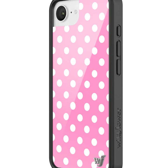 Wildflower iPhone case 16E Pink Polka Dots Cute Classic