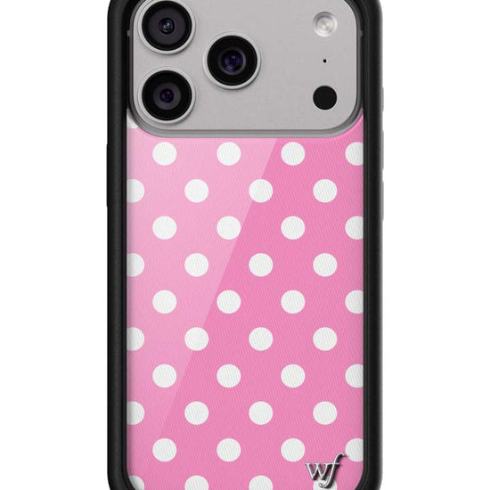 Wildflower iPhone case 17 Pro Pink Polka Dots Cute Classic