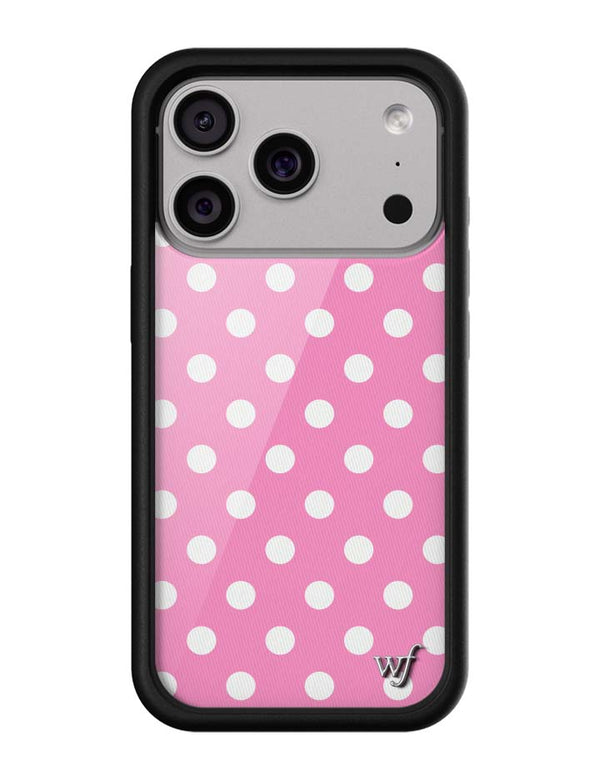Wildflower iPhone case 17 Pro Pink Polka Dots Cute Classic