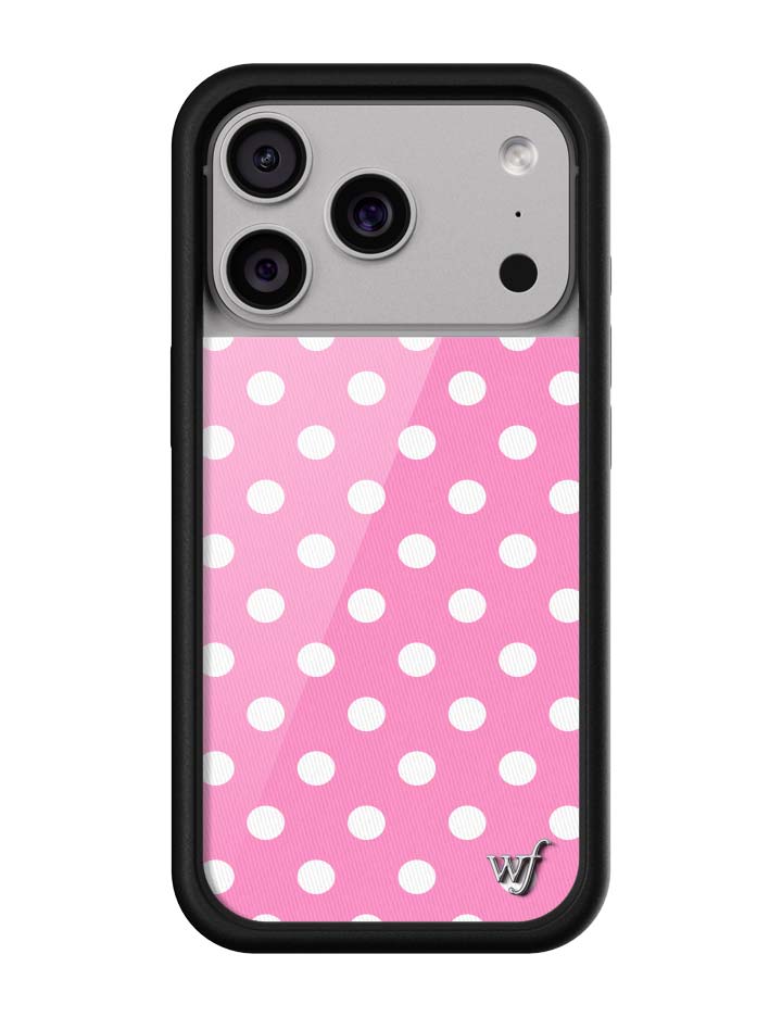 iPhone 17 Pro Case Polka Dot | Pink and White