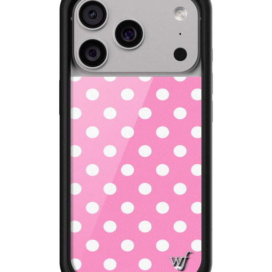 Wildflower iPhone case 17 Pro Pink Polka Dots Cute Classic