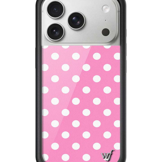 Wildflower iPhone case 17 Pro Pink Polka Dots Cute Classic