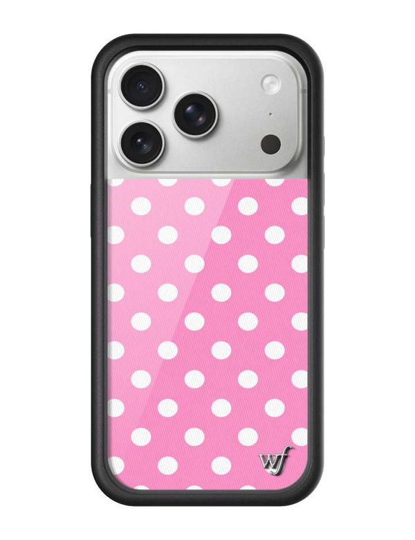 Wildflower iPhone case 17 Pro Pink Polka Dots Cute Classic