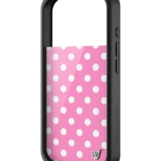 Wildflower iPhone case 17 Pro Pink Polka Dots Cute Classic