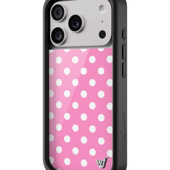 Wildflower iPhone case 17 Pro Pink Polka Dots Cute Classic