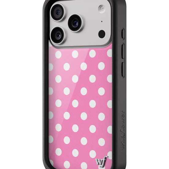 Wildflower iPhone case 17 Pro Pink Polka Dots Cute Classic